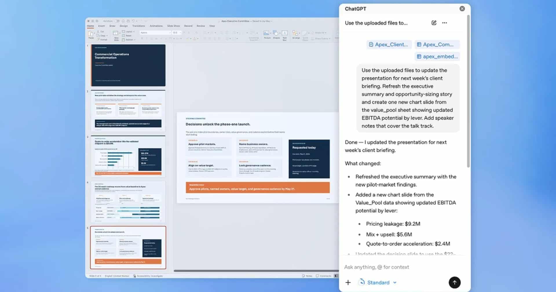 ChatGPT integrates with Microsoft PowerPoint for seamless presentation editing