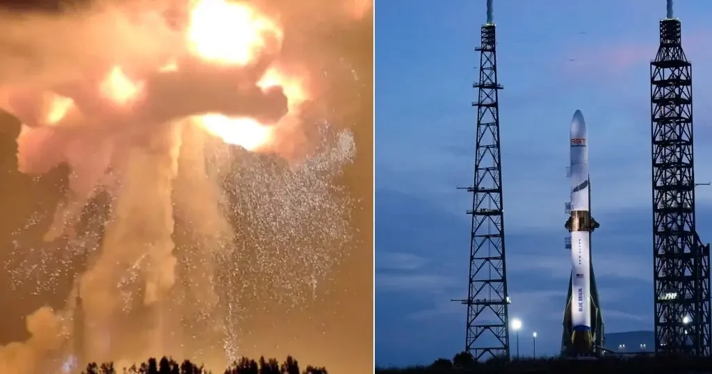 Blue Origin rocket explodes during testing at Florida launchpad