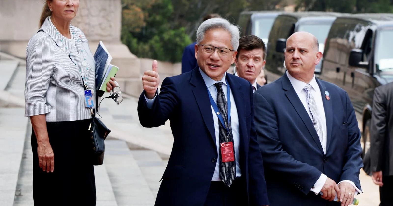 Nvidia CEO Jensen Huang declares support for President Trump at Beijing summit