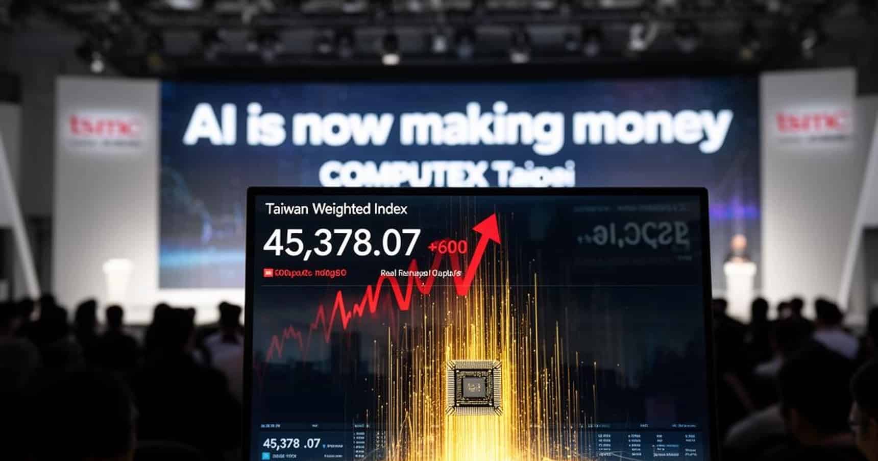 Taiwan Weighted Index surges nearly 1,630 points in a single session, gaining 3.78%