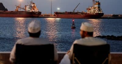 US government escorts oil shipments through Strait of Hormuz at night