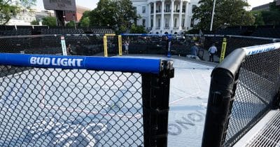 Stake advertising featured on UFC octagon at White House event
