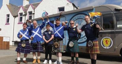 Scottish team wins World Cup match, Tartan Army celebrates in Boston