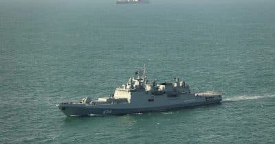Ministry of Defence investigates Russian warship firing warning shots near yacht in the Channel