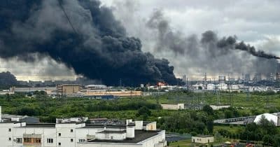 Ukraine strikes Moscow with largest drone attack since 2022, igniting oil refinery