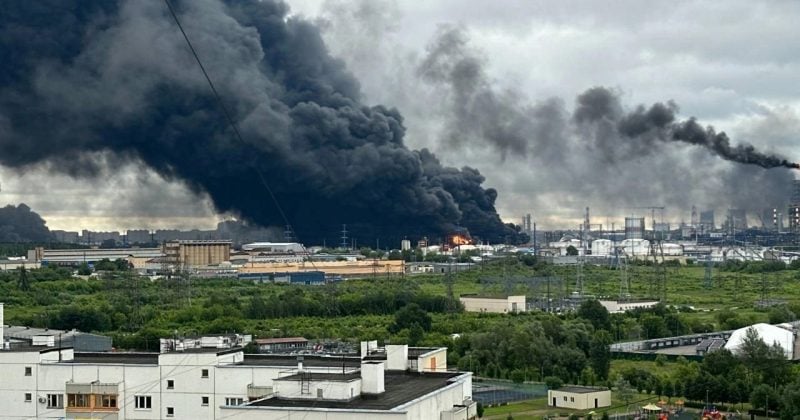 Ukraine strikes Moscow with largest drone attack since 2022, igniting oil refinery