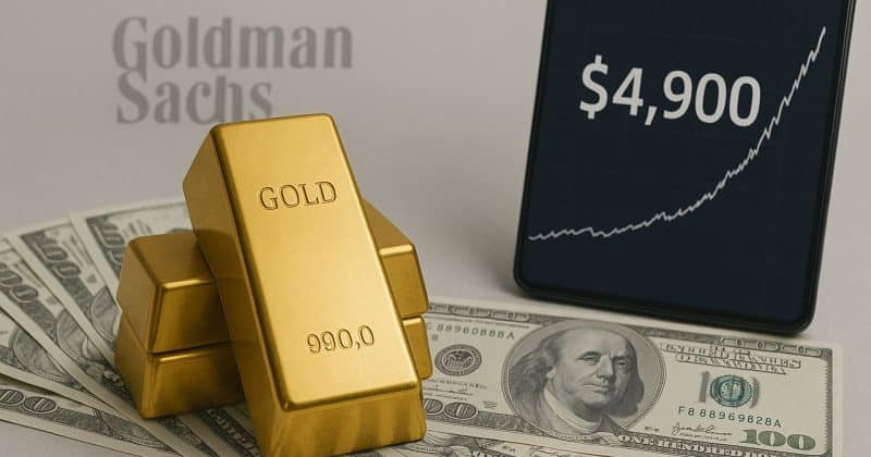 Goldman Sachs cuts year-end gold target to $4,900 amid stable Fed rate outlook