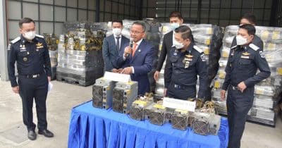 Thailand busts illegal Bitcoin mining operation, seizes 315 rigs across five provinces