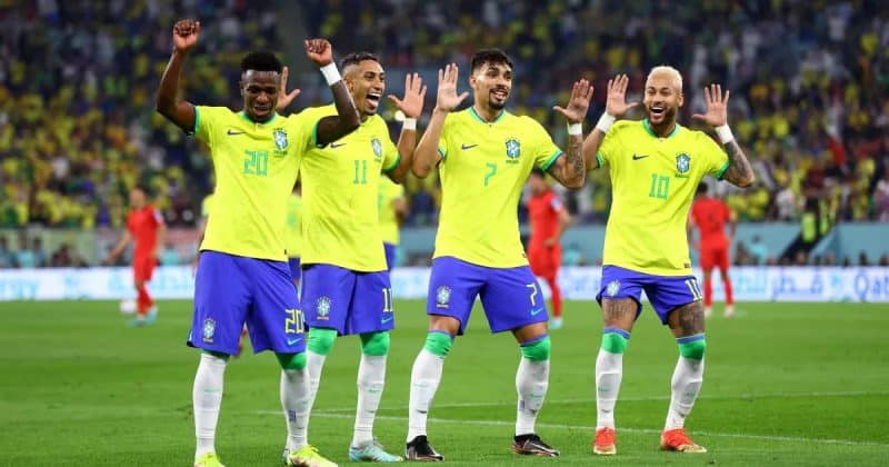 Brazil national team protests disallowed Vinicius Jr goal at World Cup as meme tokens see no meaningful reaction