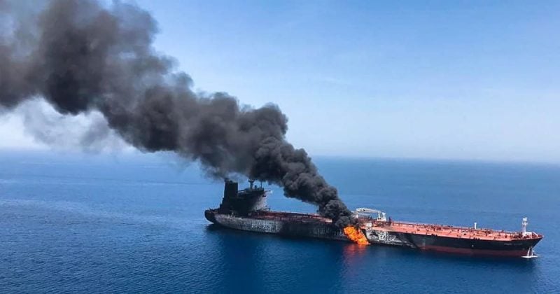 Iranian attack on cargo vessel near Oman spikes crude oil prices