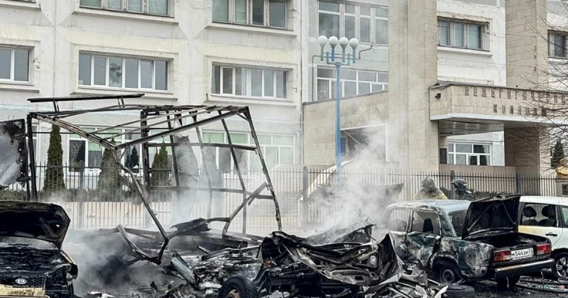 Ukrainian strike ignites fire at Russian facility in Belgorod region