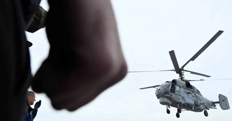 Ukrainian forces strike Russian helicopter in Sea of Azov, target railway bridge