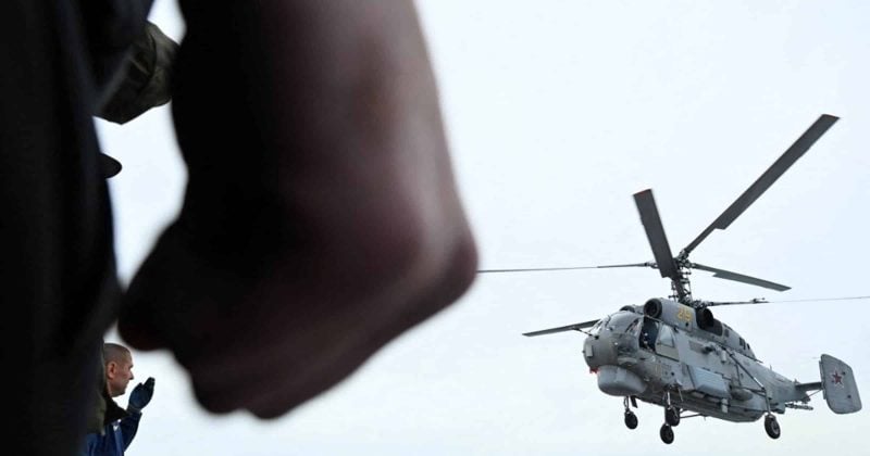 Ukrainian forces strike Russian helicopter in Sea of Azov, target railway bridge