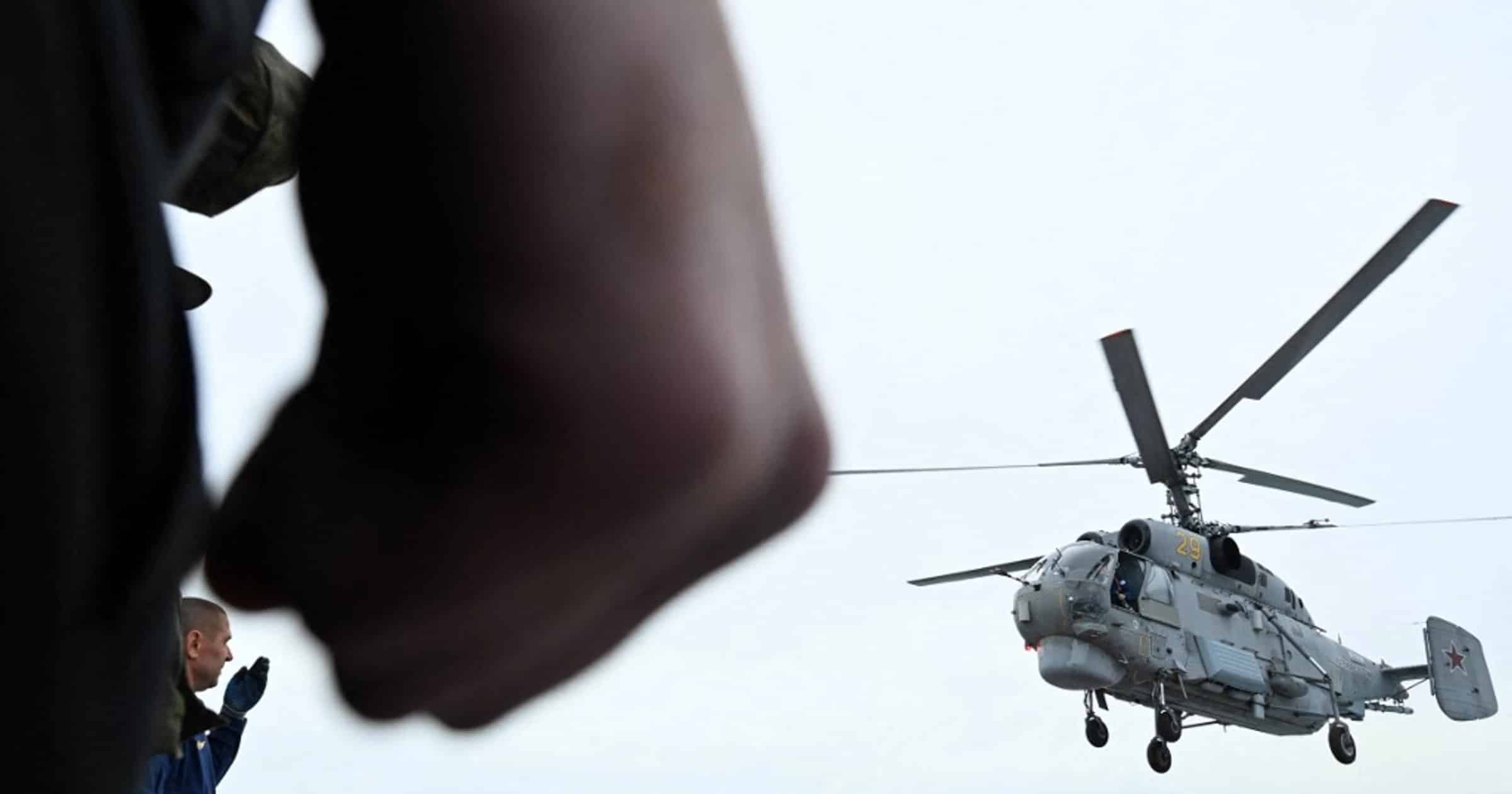Ukrainian forces strike Russian helicopter in Sea of Azov, target railway bridge