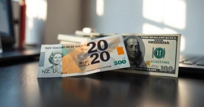 New Zealand dollar falls amid hawkish Fed signals, rate hike likely by late 2026