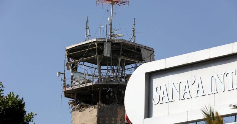 Yemeni forces strike Sanaa airport runway to block Iranian plane landing