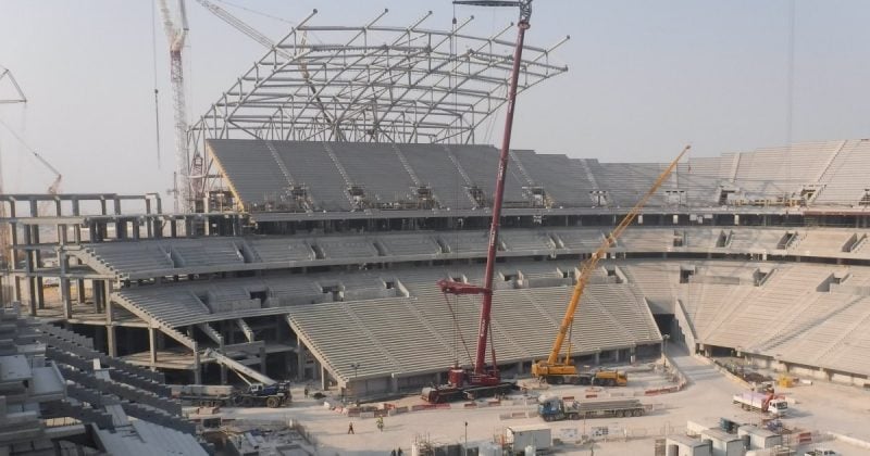 FIFA bends its own branding rules for World Cup semi-final, and it took 4,000 tons of steel to do it