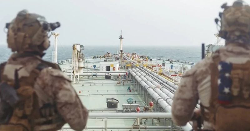US Marines board commercial tanker in Gulf of Oman amid naval blockade