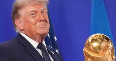 FIFA president and Trump present 2026 World Cup trophy to Spain at Trump Tower
