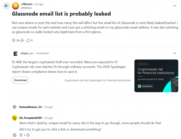 Glassnode emails leaked