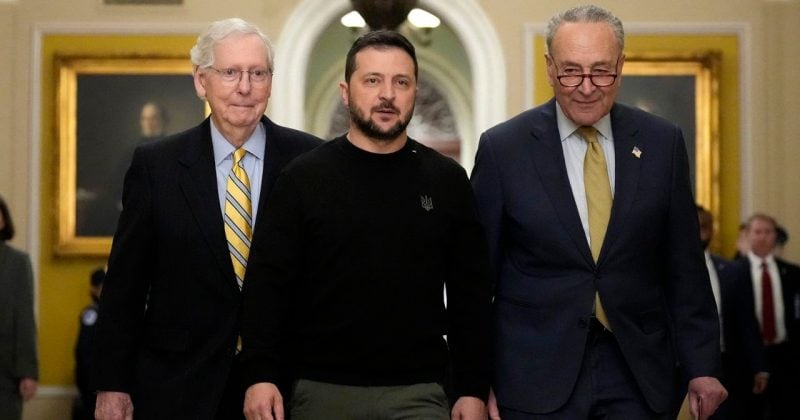 Ukrainian President Zelensky visits Capitol Hill to push Russia sanctions package with crypto implications