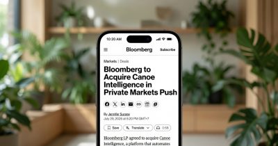 Bloomberg buys Canoe Intelligence to deepen private asset insights