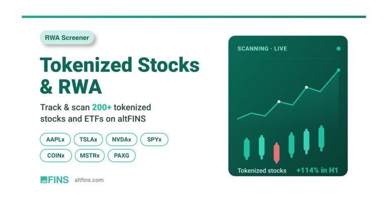 AltFINS adds tokenized stocks and ETFs to its crypto analytics platform