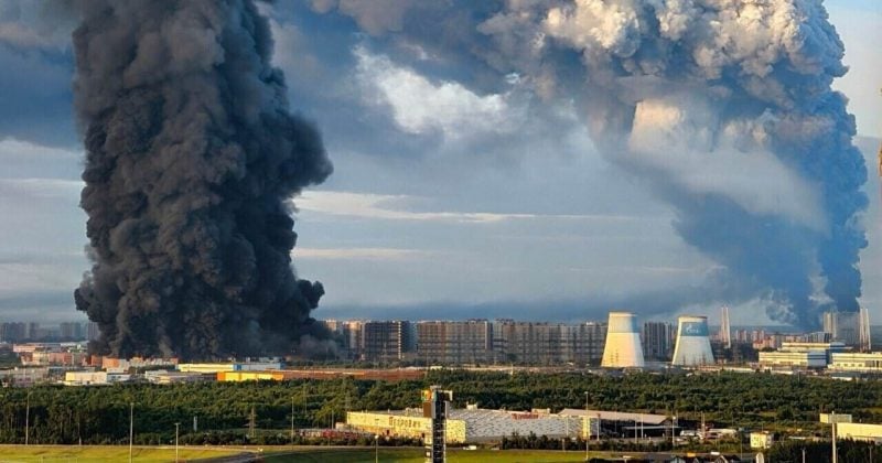 Ukrainian drone strike sets Wildberries warehouse ablaze in Russia