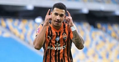 Arsenal and Manchester United scout Shakhtar Donetsk striker Kauã Elias after hat-trick performance