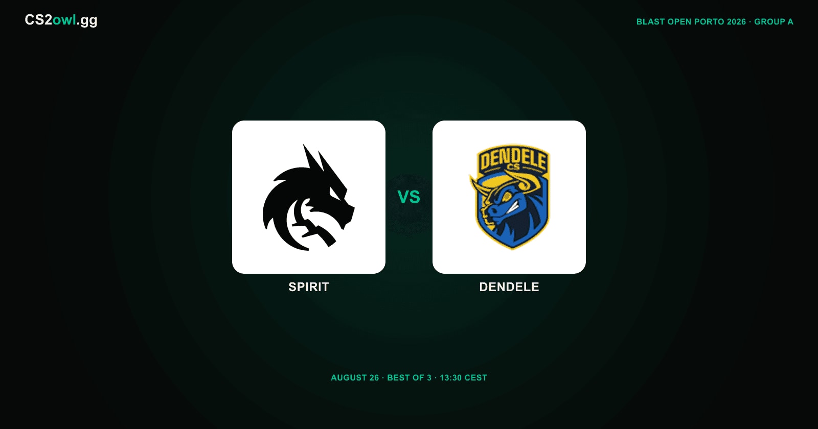 Team Spirit defeats DENDELE CS on Ancient in BLAST Open Porto 2026 group stage