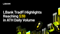 LBank August TradFi trading volume surpasses $3 billion as daily volume jumps 74%