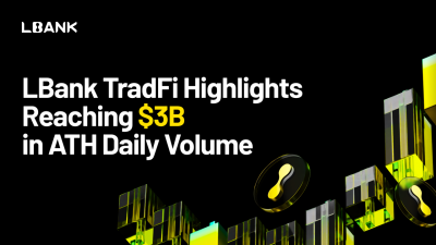 LBank August TradFi trading volume surpasses $3 billion as daily volume jumps 74%