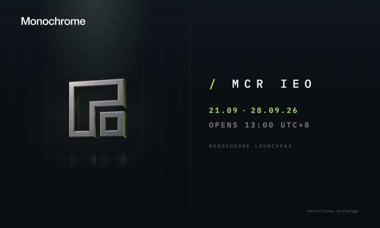 Monochrome Exchange announces IEO of its native token, $MCR