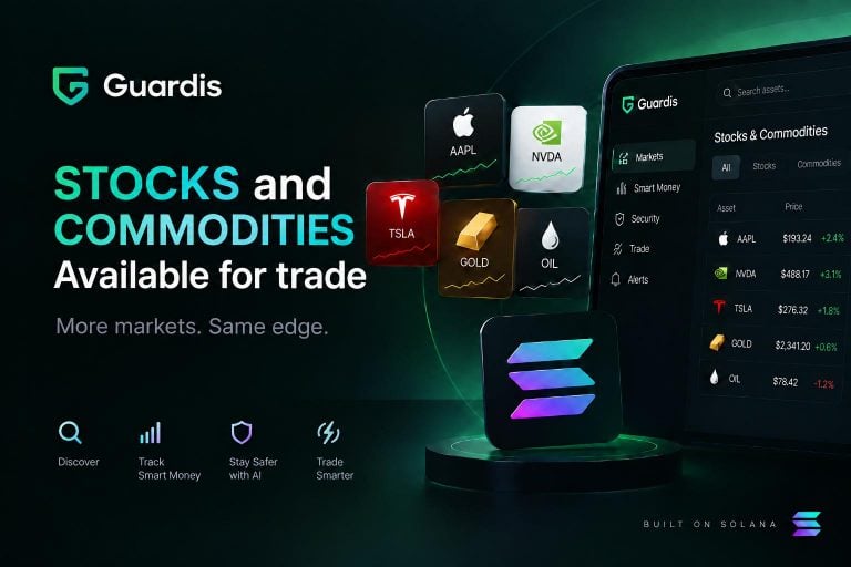 Guardis adds tokenized stocks and commodities for trading