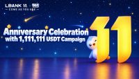 LBank marks 11th anniversary with 1,111,111 USDT campaign as registered users reach 30 million