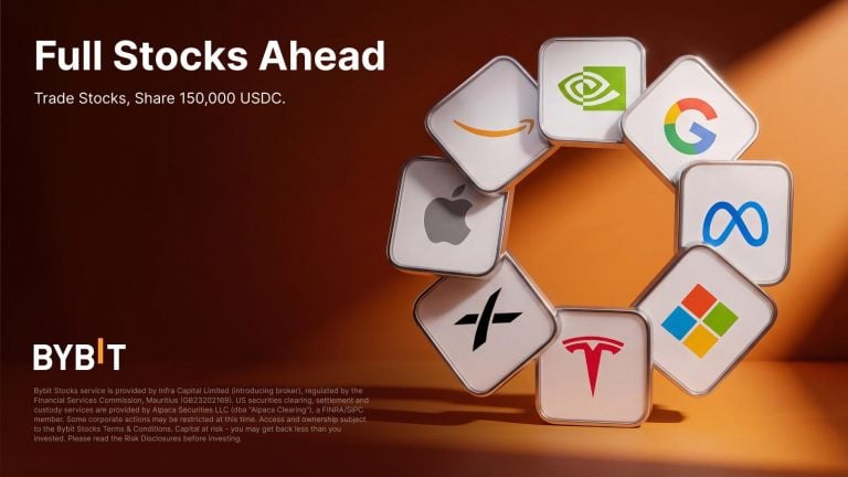Bybit kicks off “Full Stocks Ahead” with a 150,000 USDC prize pool for its new stocks trading service