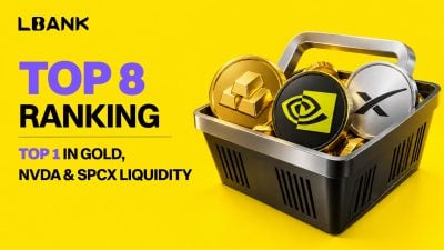 LBank rises to top 8 in CryptoRank’s Q3 spot ranking, leads tokenized stock liquidity in key markets