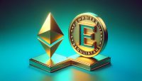 El logo de Ethereum junto al logo de la SEC, representando la retirada de la solicitud de ETF de futuros de Ethereum de Grayscale con el regulador