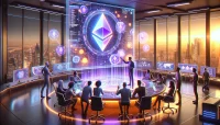 Logos de Espresso y Polygon conectando múltiples blockchains con un rayo de luz