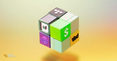 Ilustración de Block Inc. mostrando sus subsidiarias: Cash App, TBD, Square, Tidal y otras.