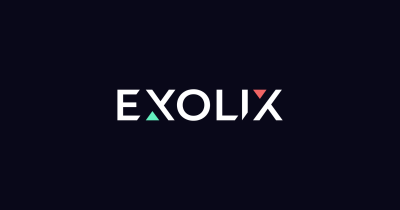 Logo de Exolix y gráfico de criptomonedas