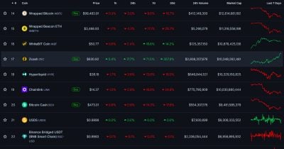 Zcash supera a Hyperliquid en capitalización de mercado