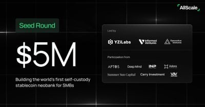 AllScale recauda $5M en semilla liderada por YZi Labs para construir el primer neobanco de stablecoin autogestionado del mundo