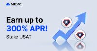 Evento de ahorros flexibles de MEXC con USAT ofreciendo hasta 300% APR